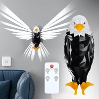 Bald Eagle Wall Light, Eagle Night Lights, USB Rechargeable, with Remote Control Magnetic Wall Mounted Lamp for Bedroom, Hallway
