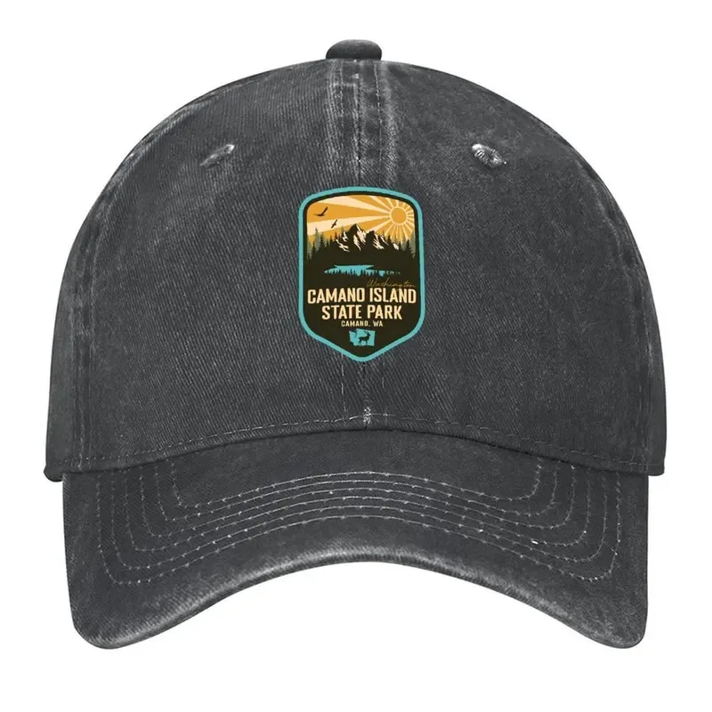 Camano Island State Park in Washington - WA Vintage Emblem Forest And Wilderness Cap, Casual Hat for Girls And Men