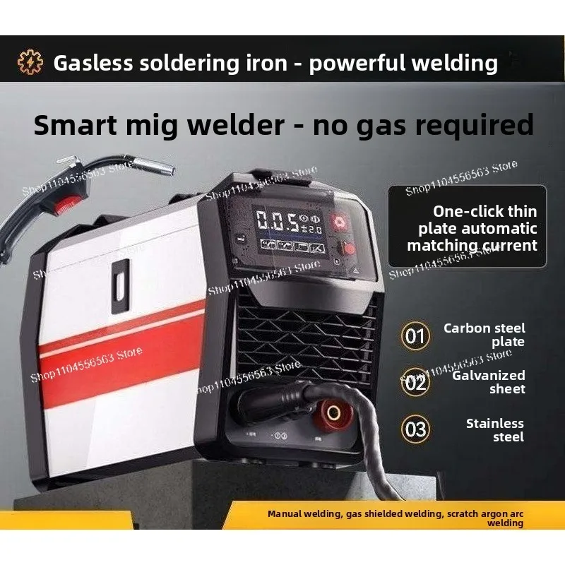 220V MIG Welding Machine LCD Screen Double Pulse MIG Lift TIG MMA Spool Gun Aluminum Welding DC Semi-automatic MIG Welder