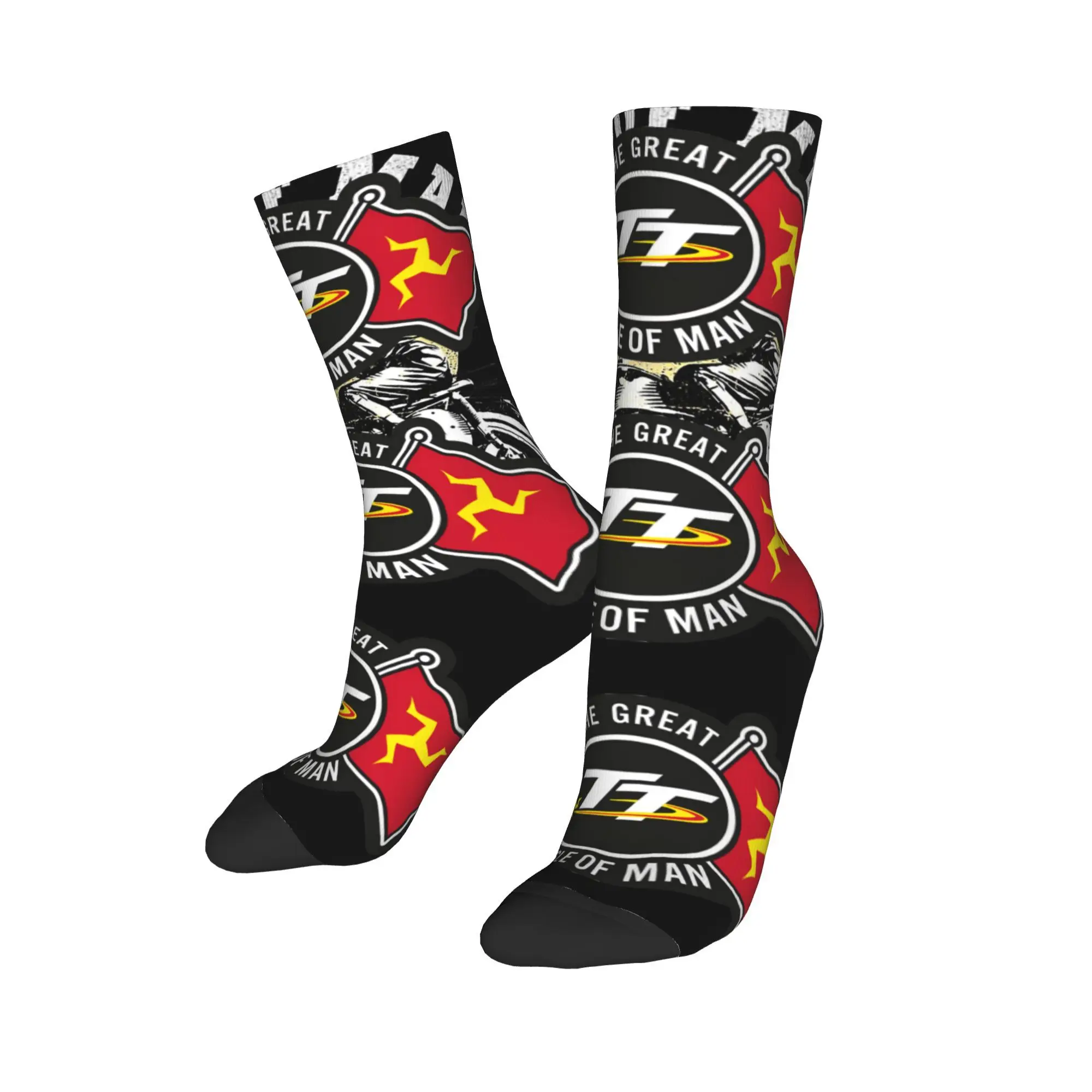 Custom Isle Of Man TT Races Classic Men Women Crew Socks Unisex Fun  Spring Summer Autumn Winter Dress Socks