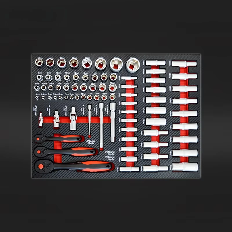 TOMAC Valuable 7-Drawer Heavy Duty Workshop Tool Cabinet with Tools 257PCS Tool Set Rolling Storage Trolley/Cart