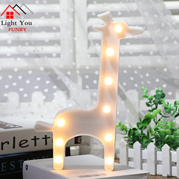 LED Giraffe Modeling Light Deer Christmas Creative Decoration Night Light