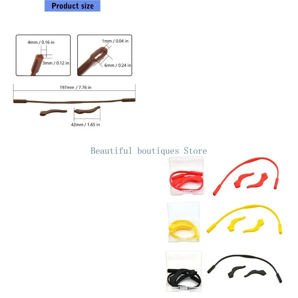 U4LF Glasses Grip Accessory Set with Silicone Pieces for Repair Use