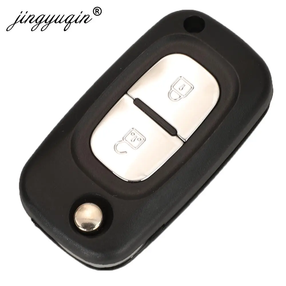 jingyuqin 2/3BT Filp Car Remote Key Case shell for Renault Fluence Clio Megane Kangoo Modus No fit for Lada