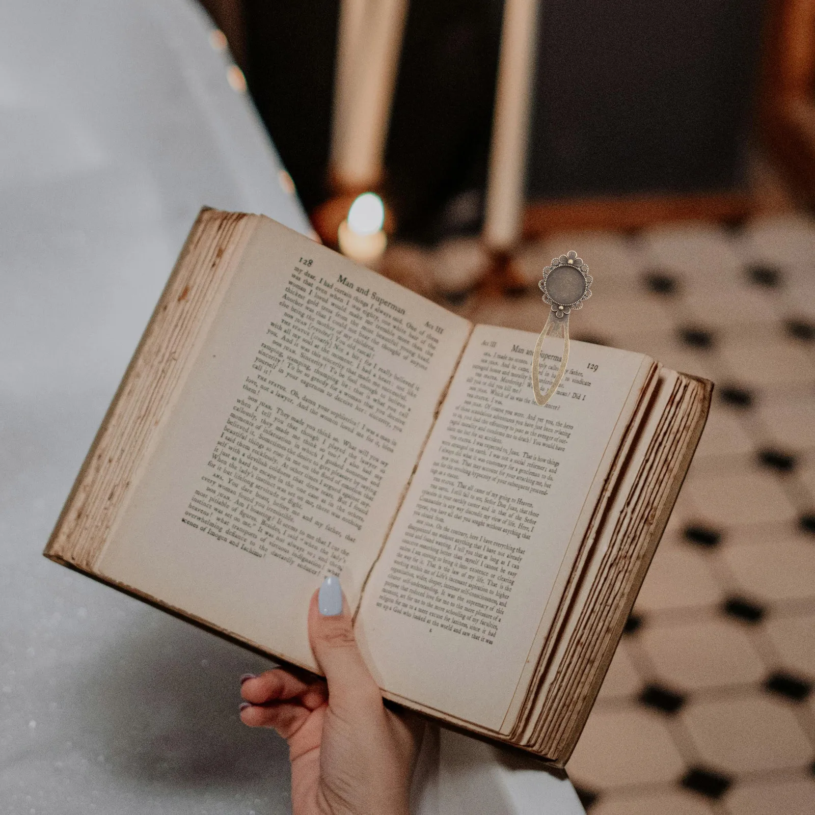 

10pcs Retro Bookmark Copper Bookmark Exquisitely Made Portable Lightweight Vintage Style Hanging Decorative Tag For Teens Kids