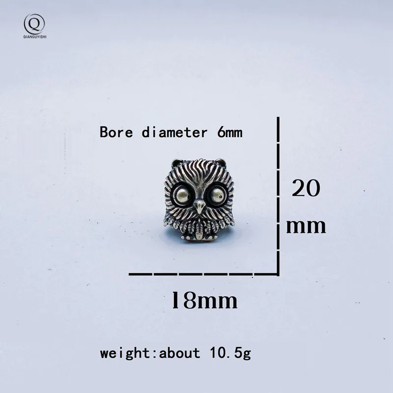 Cute Owl Brass Knife Bead EDC Outdoor DIY Paracord Woven Bracelets Accessories Lanyard Pendant Umbrella Rope Flashlight Hangings