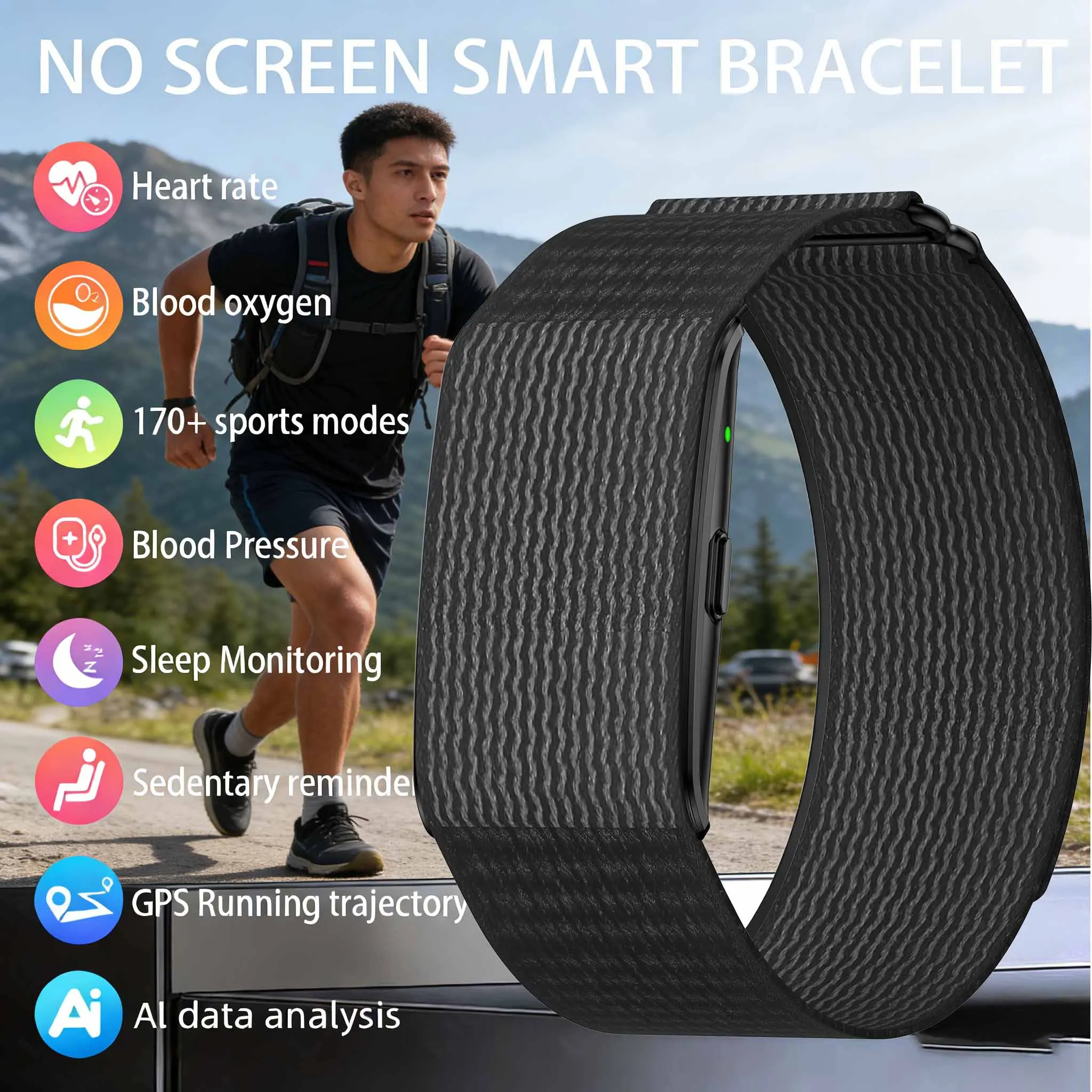 

New GPS Trajectory Health Bracelet Heart Rate Blood Pressure Monitor Call Reminder SmartWatch Sports Band Fitness Tracker Watch