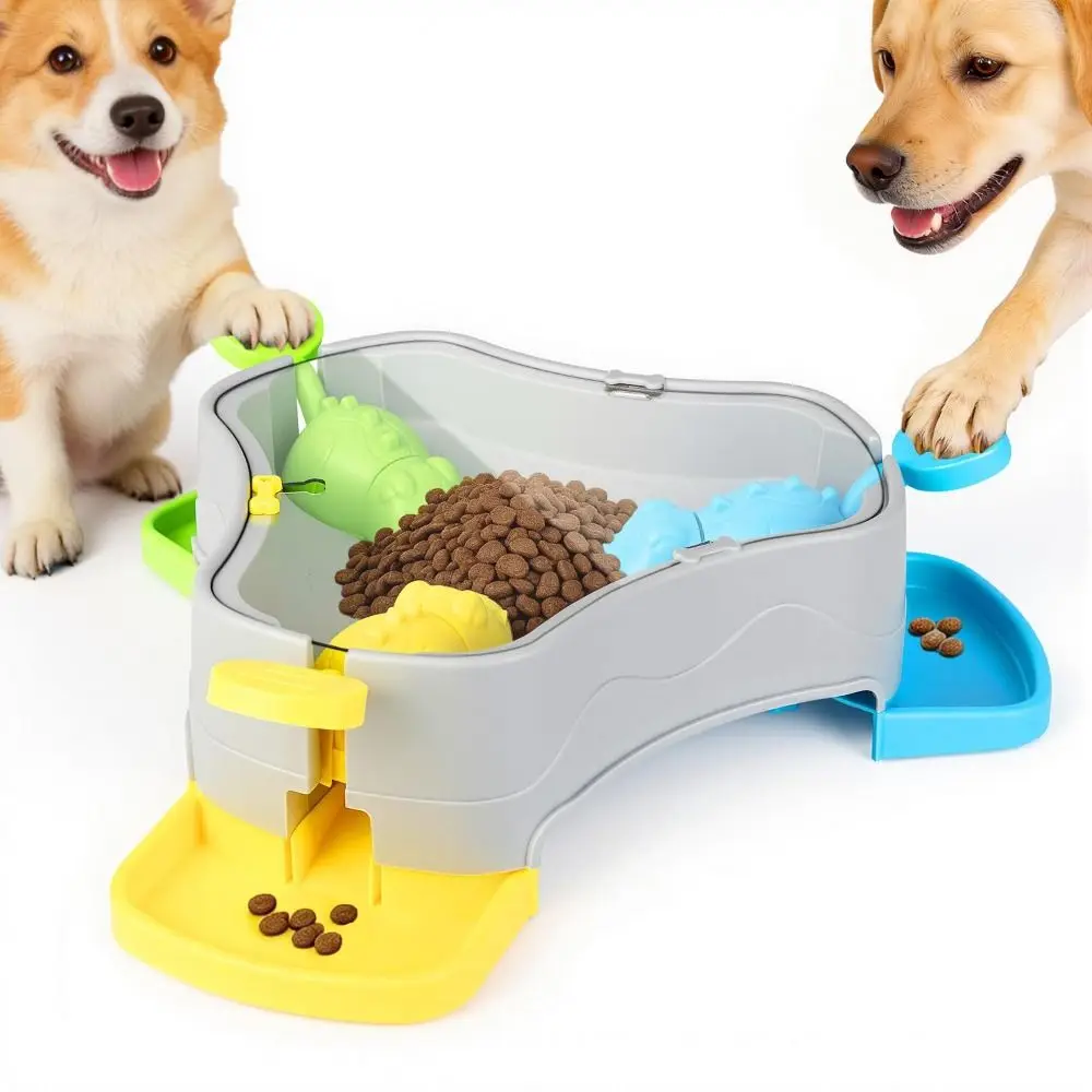 

Press Design Pet Treat Dispenser Interactive Feeding Puzzle Training Dog Slow Feeder Food Grade Easy Clean Interactive Feeder