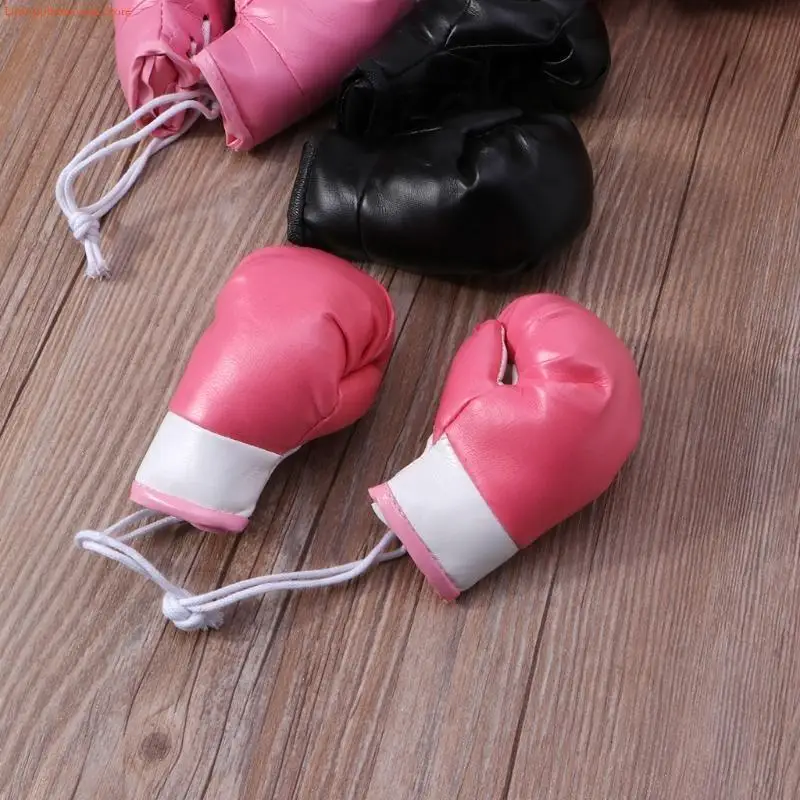 F92D Mini 2 Pcs Boxing Gloves Black / Blue/ Pink Boxing Gloves Pendant Boxing Glove