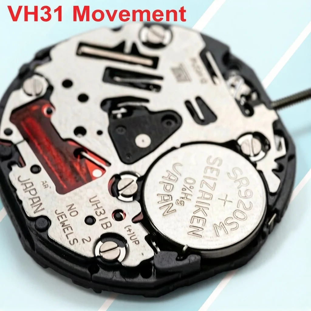 VH31 Sweep Second 3 Hands Japan Quartz Movement Tmi Time Module Movement Vh31b 110 ½ Ligne Quartz Movement Three Hands1/4 Cen