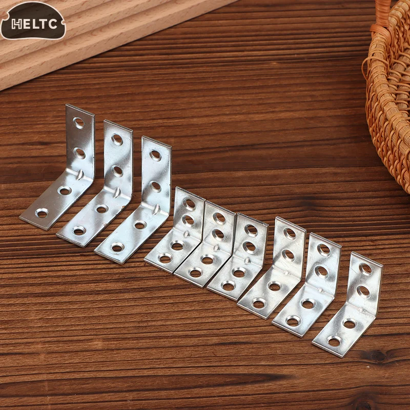 20 pçs em forma de l suportes de canto de metal chaves de canto gaveta prateleira suporte de parede fixação ângulo direito cantos cinta móveis ferragem