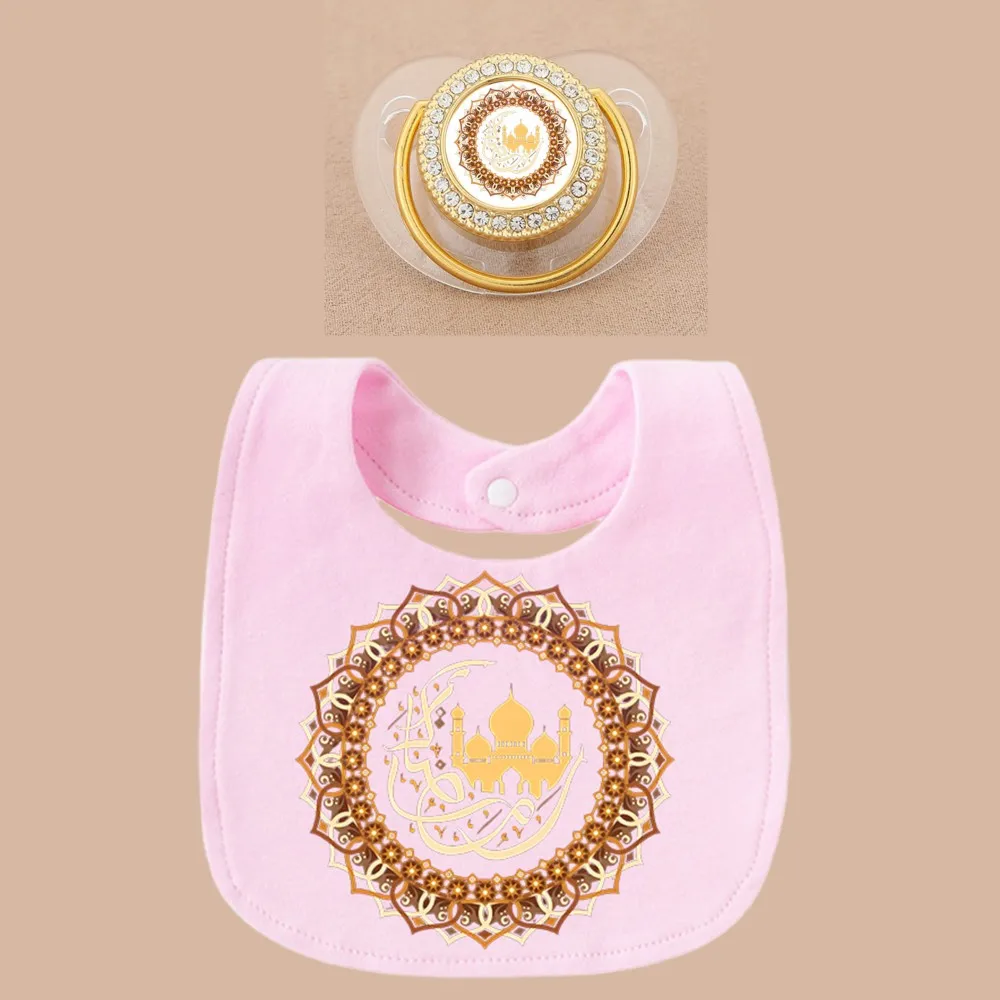 Muslim Print Double Layer Burp Bib Press Stud Adjustable Breathable Baby Must Haves Baby Products Newborn Infant Gift