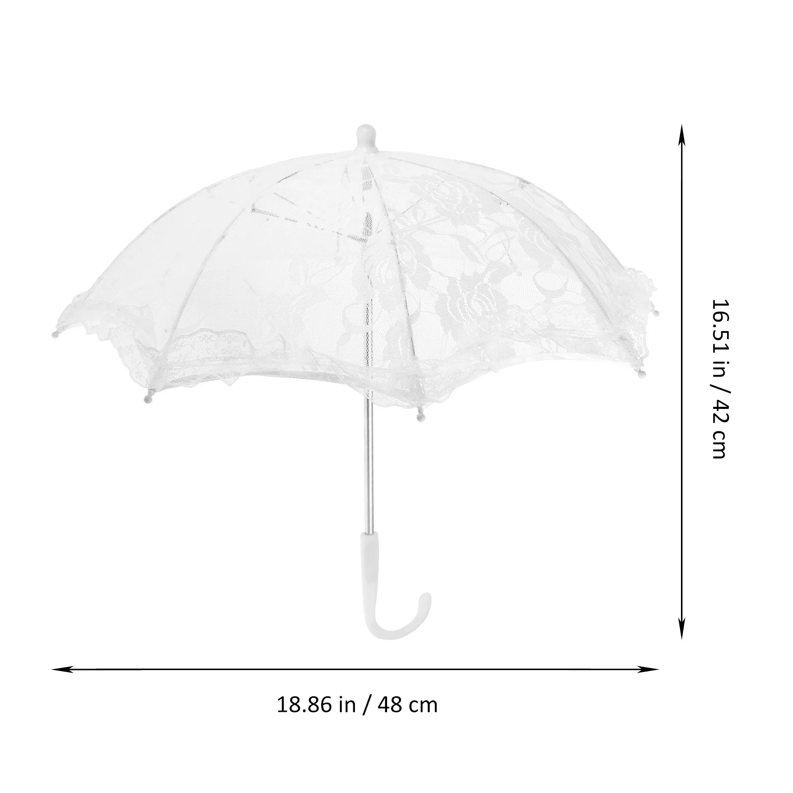

Lace Umbrella White Parasol For Wedding Party Bride Costume Photo Prop Decorative Vintage Umbrella Women Tea