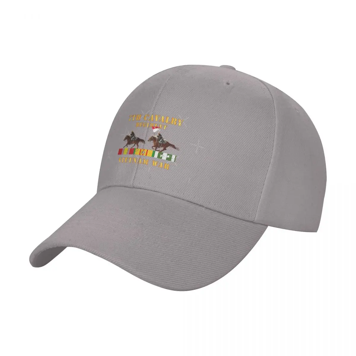 Army - 7th Cavalry Regiment - Vietnam War Wt 2 Cav Riders  Fashion Baseball Cap Peaked Cap Men's Hat Women's Cap Women's Visor