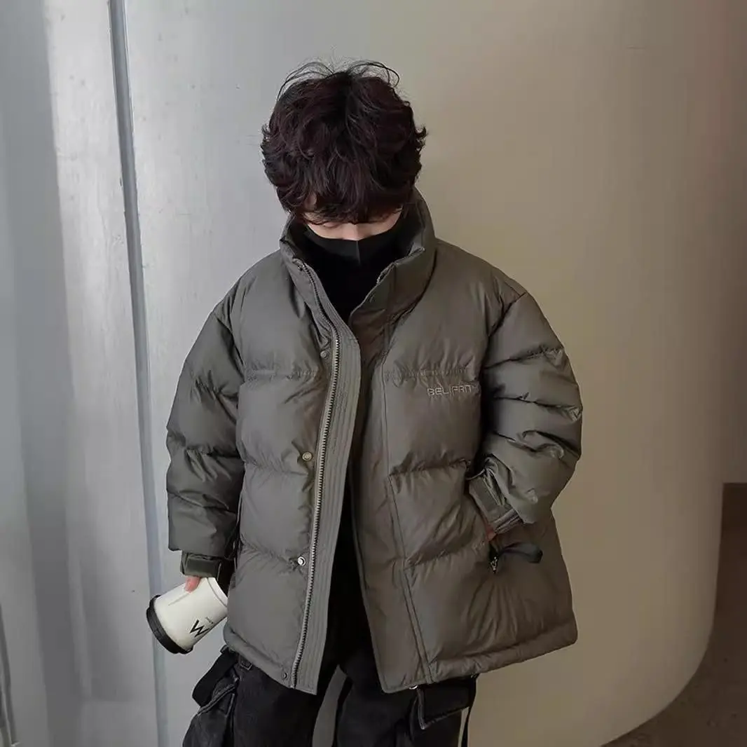 Boys Thickened Winter Padded Jacket 2026 New Embroidery Warm Coat Kids Outerwear Fashion Puffer Parka