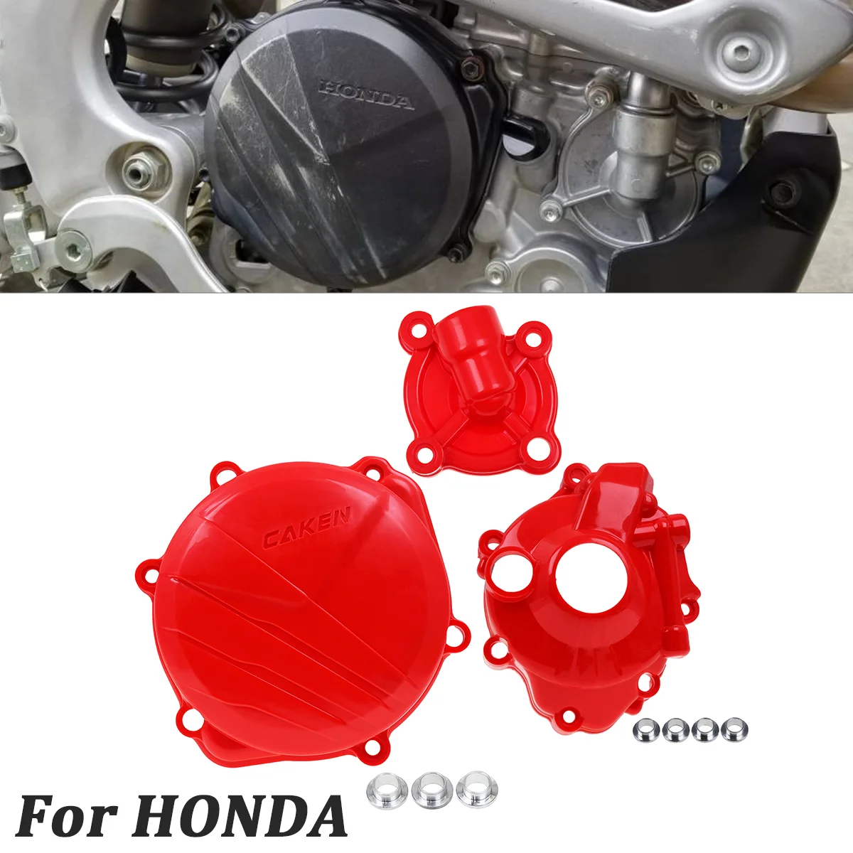 

CAKEN Motorcycle Ignition Guard Water Pump Cover Clutch Protector For Honda CRF250RX CRF 250R 250RX CRF250R 2018 2019 2020 2021
