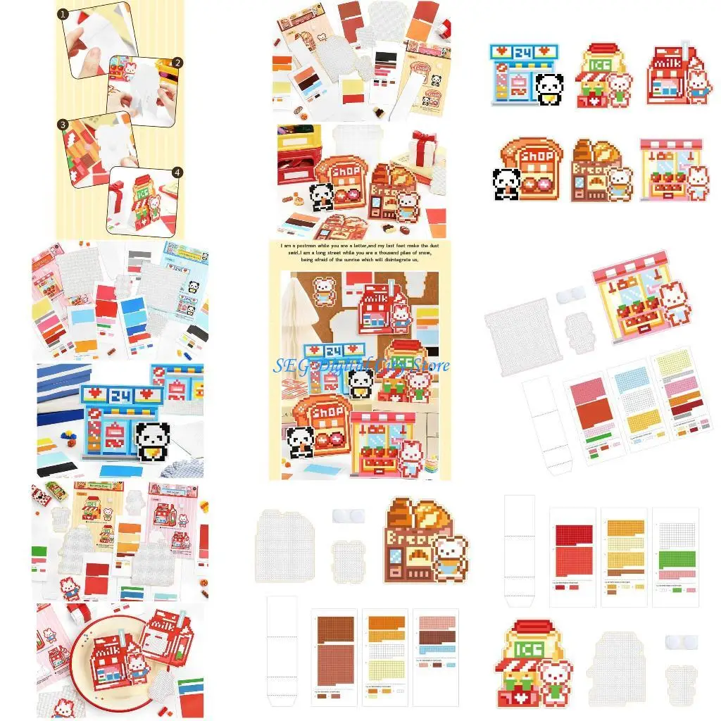 

U75B Educational Tear Off Art Project Sticker Reusable Sticker For Kids Stress Frees Crafting Activity With Synthetic Paper