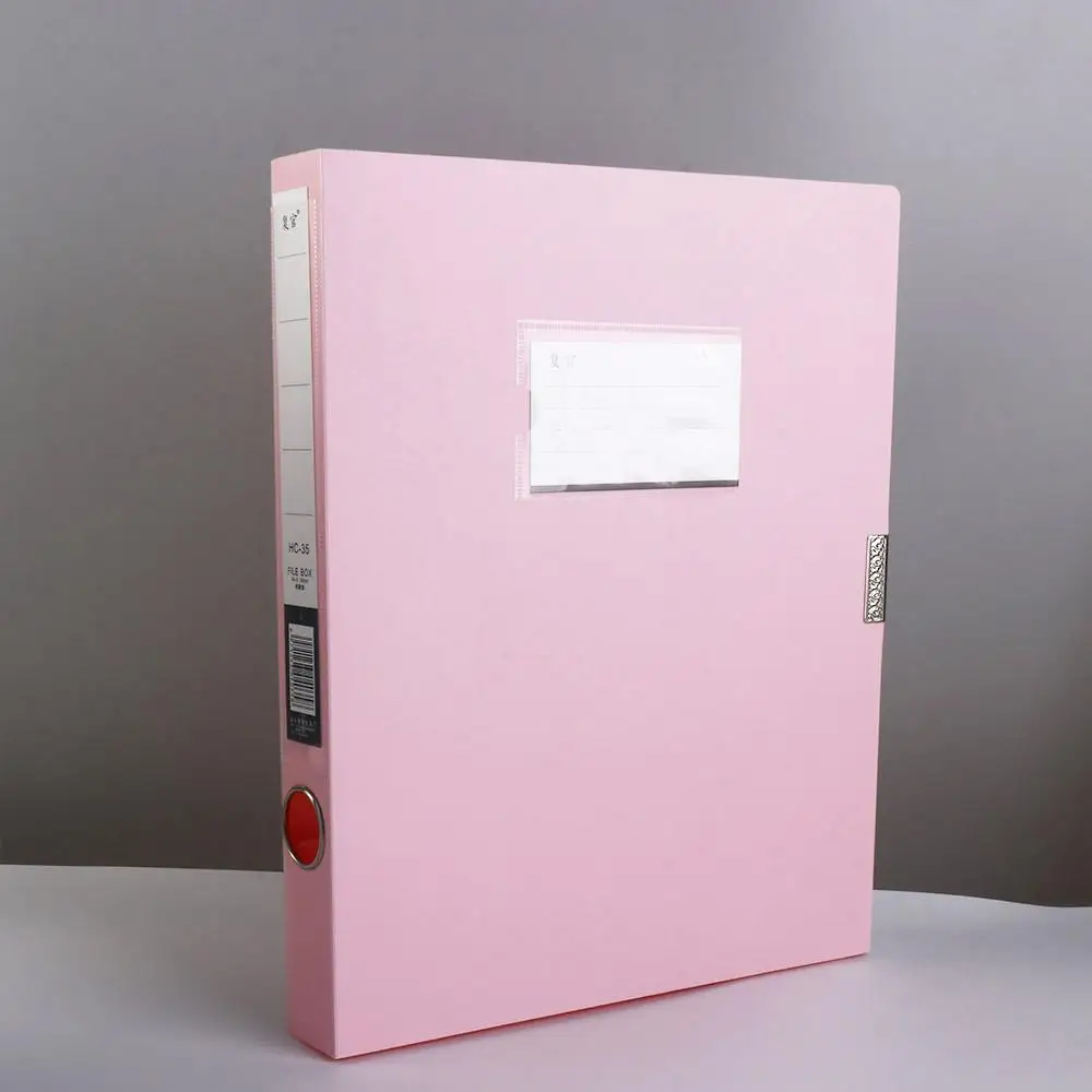 Multifunctional A4 File Organizer Box Morandi Color Thickened File Paper Organizer PP Plastic Dustproof Desktop Storage Box