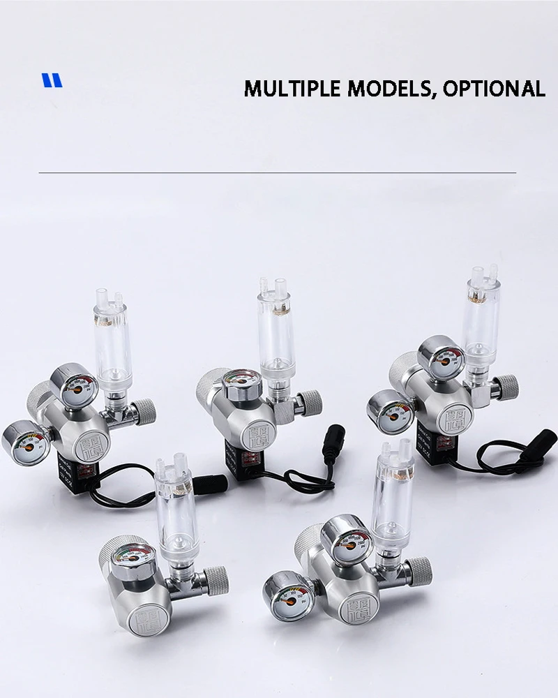 DIY Aquarium CO2 Regulator Solenoid Valve Kit Check Valve Fish Tank CO2 Control Pressure System Cylinder Pressure Reducing Valve