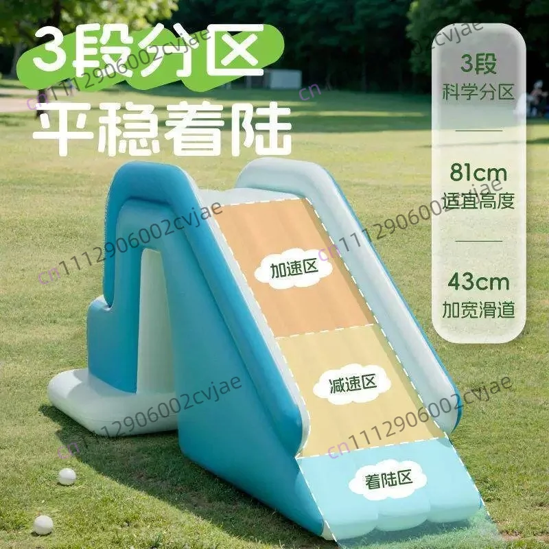 Foldable Inflatable Slide Pool Non-Slip Ramp Outdoor Water Park Slide for Kids Family Gatherings