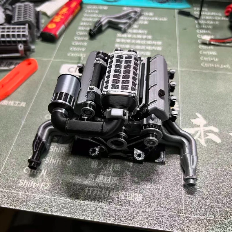 RC Car Cooling Fan Engine Model Decoration for 1/10 VP OPTIC H10 KIT TRX4 Defender AXIAL SCX10 RC4WD Sport Jeep K10 TF2 TRX6 G63