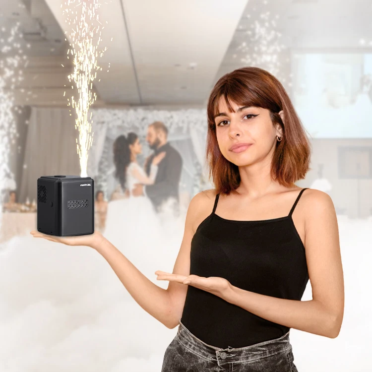 New Design 350W Fire-works Machine Small Spray 3 Meters Cold Spark Machine Mini for Wedding Party Each Family Celebration