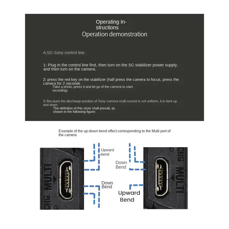 Per DJI Ronin SC2 cavo di controllo della fotocamera da USB-C a Multi-USB Multi-fotocamera per fotocamera Sony A7 A7R A7S II III IV A6600