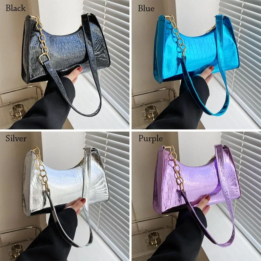 Bolsa De Ombro De Couro PU Para Mulheres, Saco De Estilingue De Cor Sólida, Bolsas De axilas, Moda Meninas