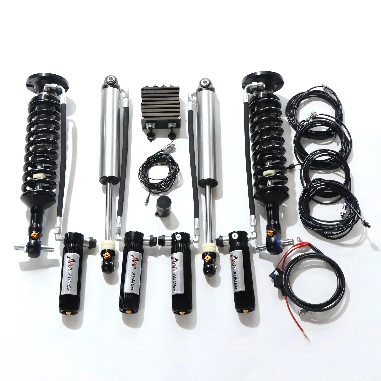 Remote Electronic Adjustable Shock Absorber 4x4 Off Road Suspension Lift Kit For Suburban Tahoe Yukon  Sierra Silverado