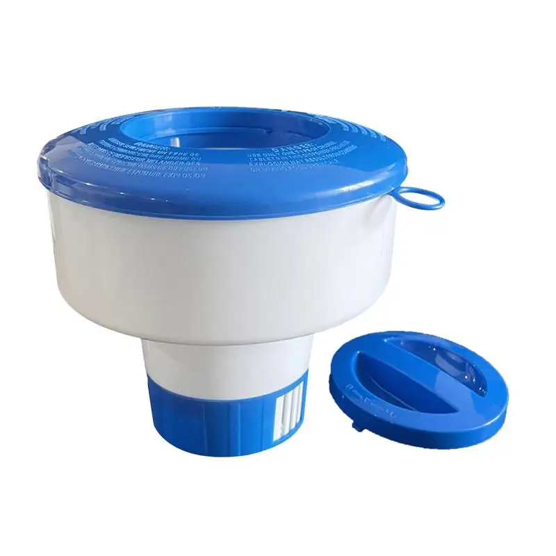 Porte-pilule pour piscine gonflable, tablette de piscine de 7 pouces, support pliable flottant avec anneau de nervure pour spa, bain à remous, piscine dans le sol