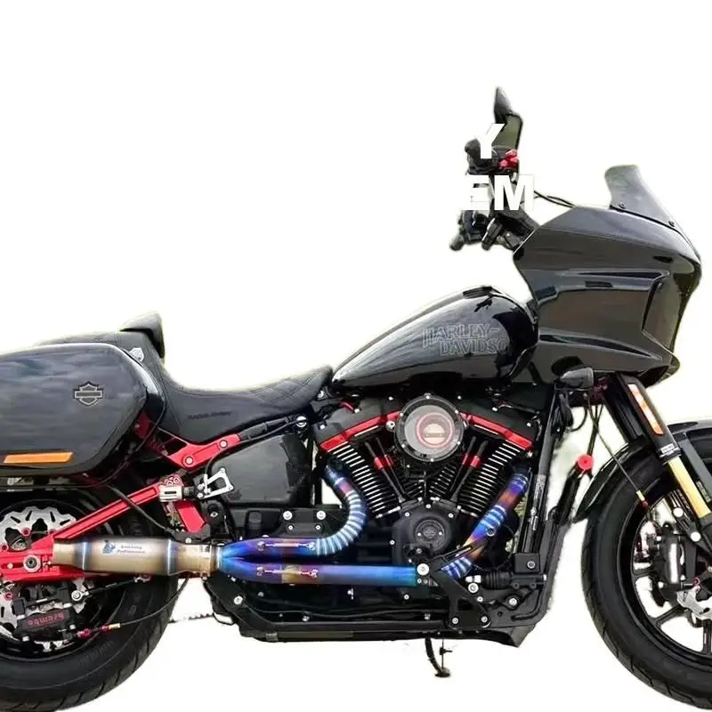 STLF 2018-Later Softail LowRider S ST Street Bob Fat Boy Breakout Sport Glide Titanium Alloy 2 Into 1 Motorcycle Exhaust Pipe Sy