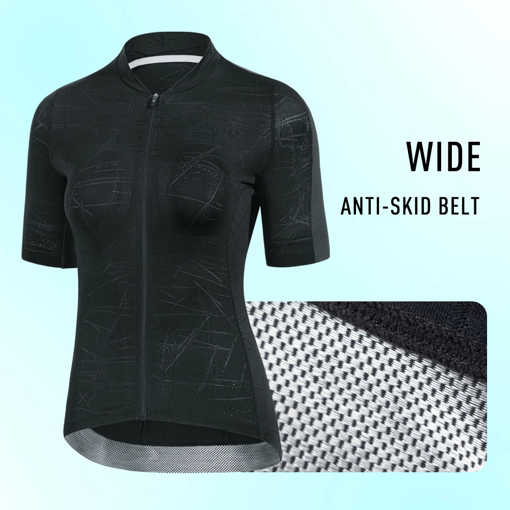 Santic Women Cycling Jersey Short Sleeve Summer Atheletic Sports Shirt Quick-dry Breathable MTB Bike Road Riding Bicycle Clothes