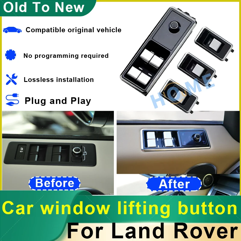 Glass panel control digital Keys switch Retrofit kit Window lift button For Land Rover Range Rover L405 Sport L494 Discovery 5