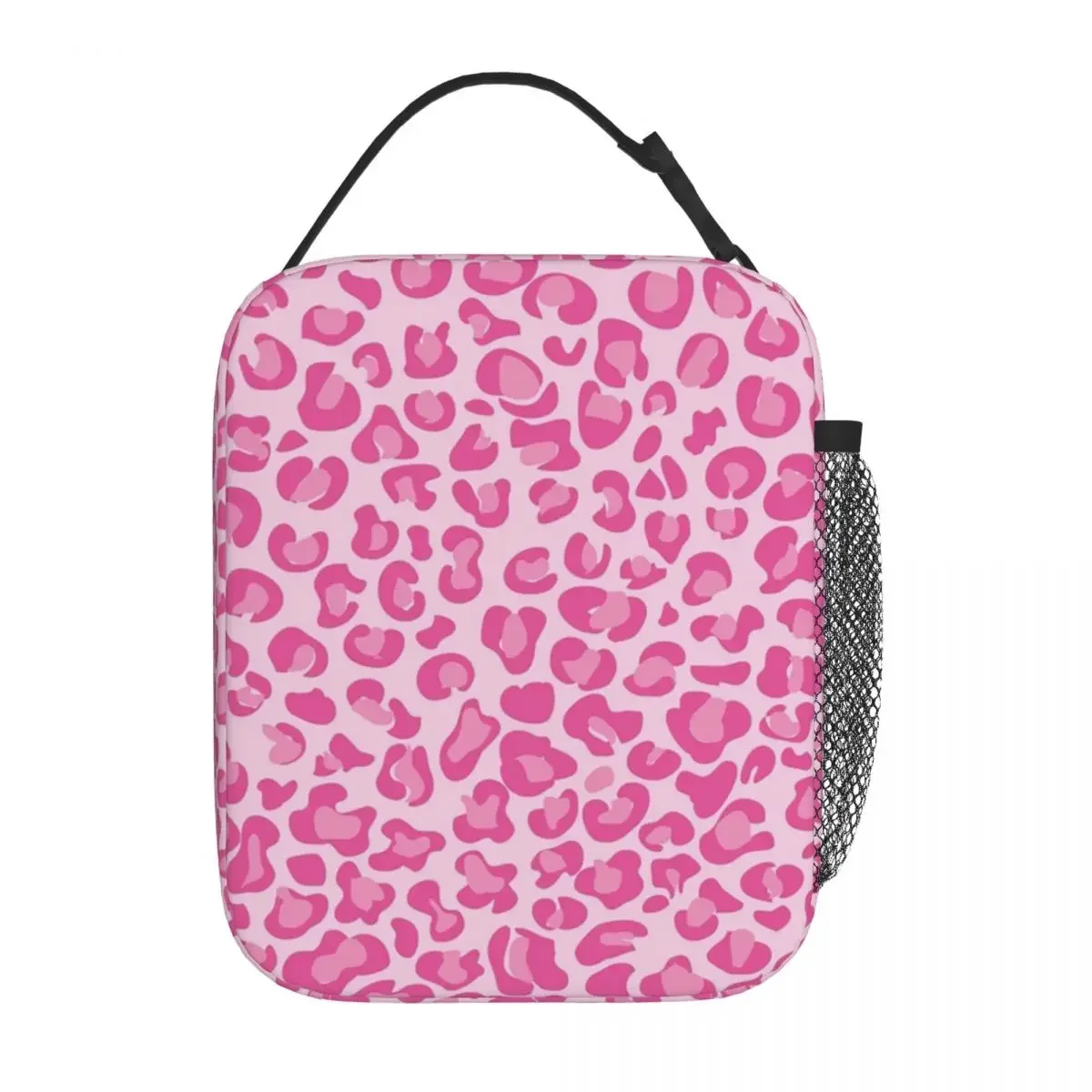 Pink Leopard Print Insulated Lunch Bag for Kids School Cooler Thermal Food Box Tote Portable Lunch Boxes Container