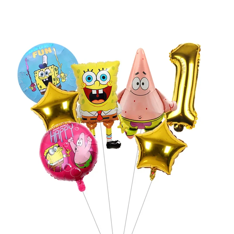 Niedlicher SpongeBob-Themen-Partykerzen-Geburtstagstorten-Topper für Kinderfeier-Dekoration – Detail 1
