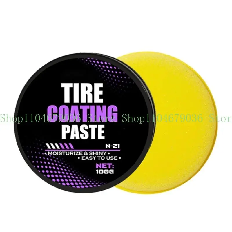 652F Professional High Gloss Tire Dressing Paste For Auto Rubber Parts Renews Deep Black Color And Lasting