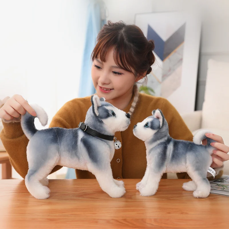 25/30CM Simulation Husky Dog Plush Toy Wolf Soft Stuffed Animal Cute Plush Kawaii Children Doll Fluffy Birthday Gift Child Boy