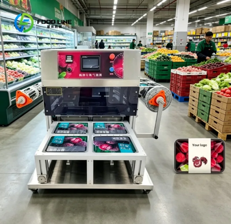 Commercial MAP Packaging Machine High Efficiency Modified Atmosphere Food Sealer for Frozen and Fresh Products