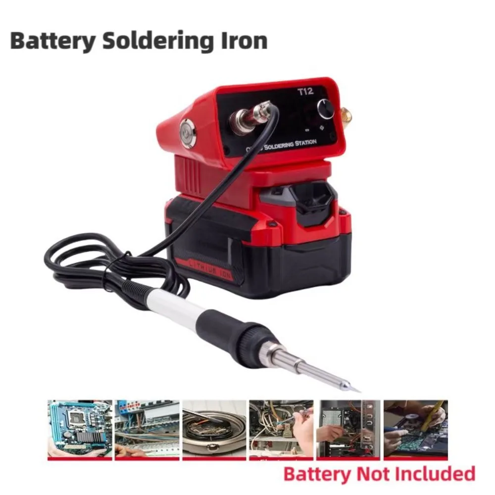 T12 Cordless Soldering Iron Station Portable Power Welding Station Kit For Craftsman V20 Lithium Battery((Not Include Battery)