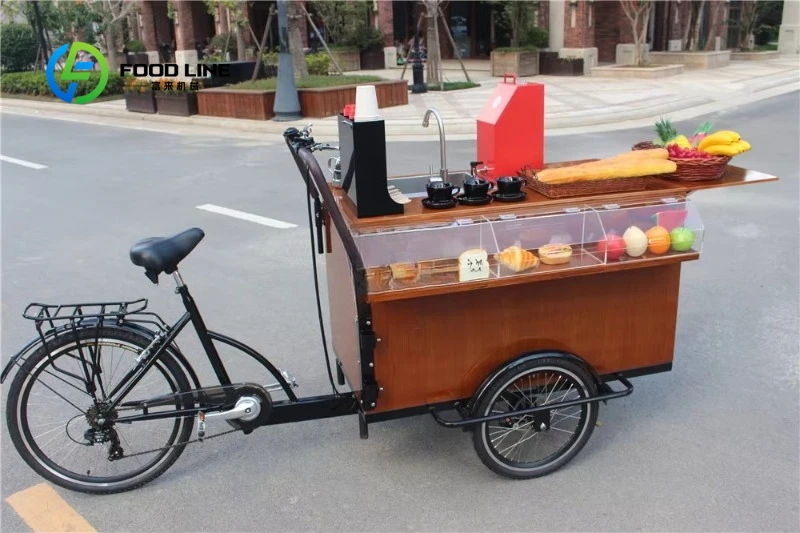 2026 Fashion Electric Cargo Bike Adult Tricycle Kiosk Mobile Food Display Cart Coffee Shop Ice Cream Cargo Bike for Sale