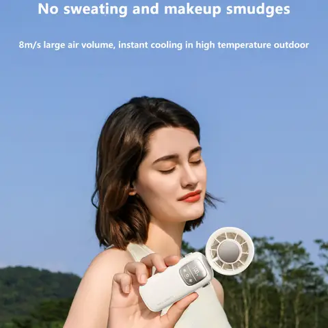 Xiaomi Turbine Handhållen Fläkt 100 Nivåer Höghastighets USB Utomhus Bärbar Hopfällbar Halvledarkylning Höghastighets Minifläkt 10 best sales höghastighetsfläkt - №2