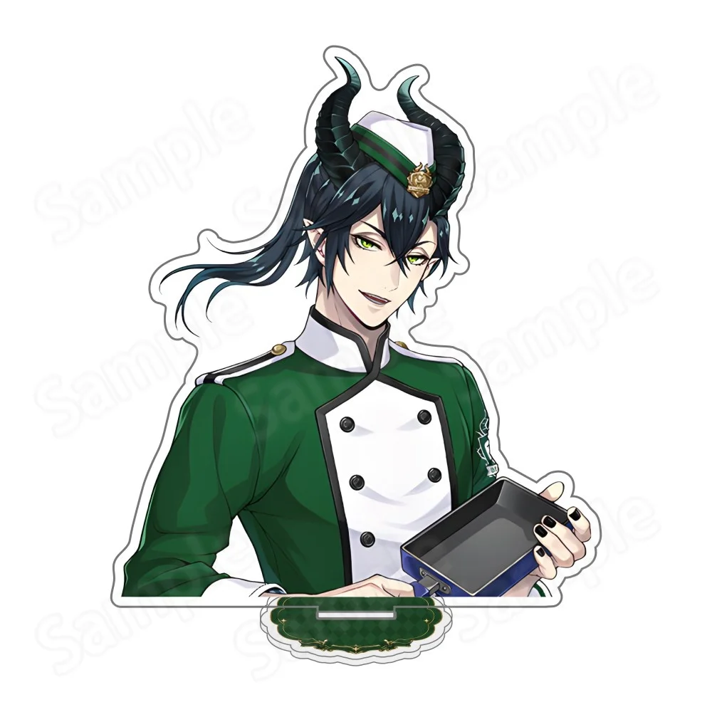 New Anime Game Twisted Wonderland Chef Style Acrylic Stand keychain Figure Ace Malleus Cater Kalim Leona Idia Vil 15cm