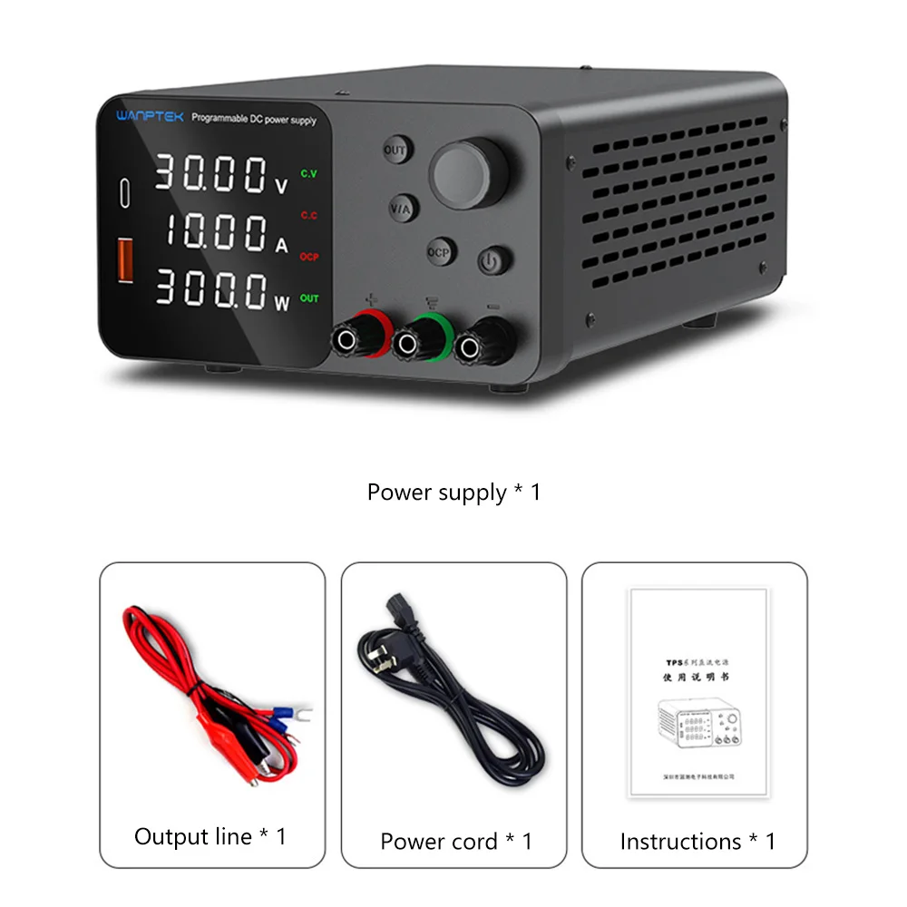 조정 가능한 DC 전원 공급 장치 120V 360W 3A LED 디지털 실험실 벤치 전원 공급 장치 안정화 전원 공급 장치 전압 조정기 스위치