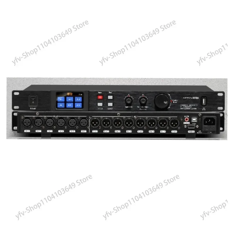 eight in eight out Chinese touch screen digital audio processor stage noise gate equalization frequency division voltage