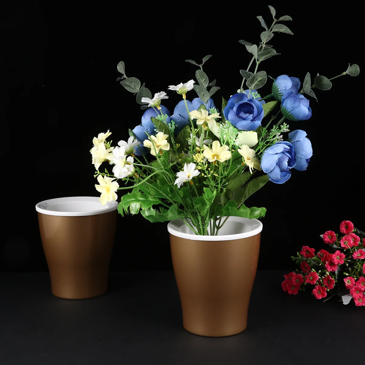 

2Pcs Self Watering Cotton Rope Pot Premium Plastic Planter with High Strength Durability for Indoor Outdoor Use Large Size