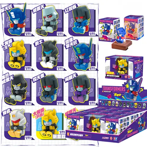 New Transformers Q Version Toys AULEDY TF Chibi Desktop Figurines Optimus Prime Cute Sitting Collectible Figures Ornament Doll