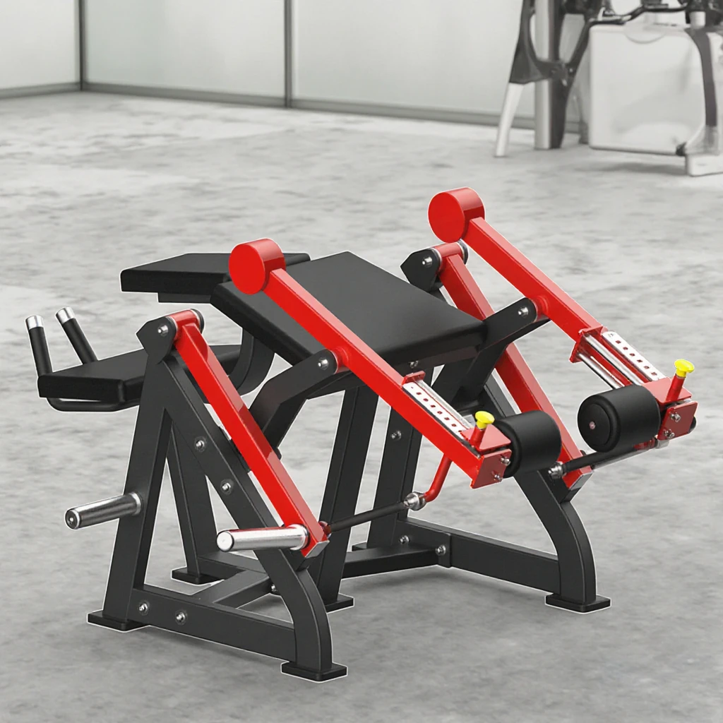 أوروبا الشهيرة استيراد الرياضة معدات تدريب القوة المعدات التجارية آلة اللياقة البدنية لوحة محملة Iso-الجانبي الساق الضفيرة 1