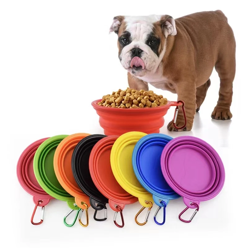 Foldable Silicone Pet Bowl, Outdoor Travel Collapsible, Portable Cat Food and Water Container, Feeder Dishes,Dog Feeder,1000ml