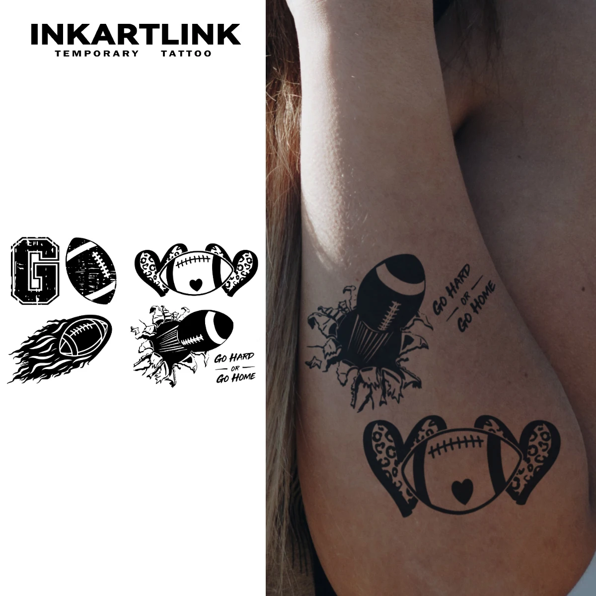 

Временная татуировка-наклейка для регби, водостойкая Волшебная татуировка, ненастоящая Татуировка до 15 дней, Полуперманентная татуировка