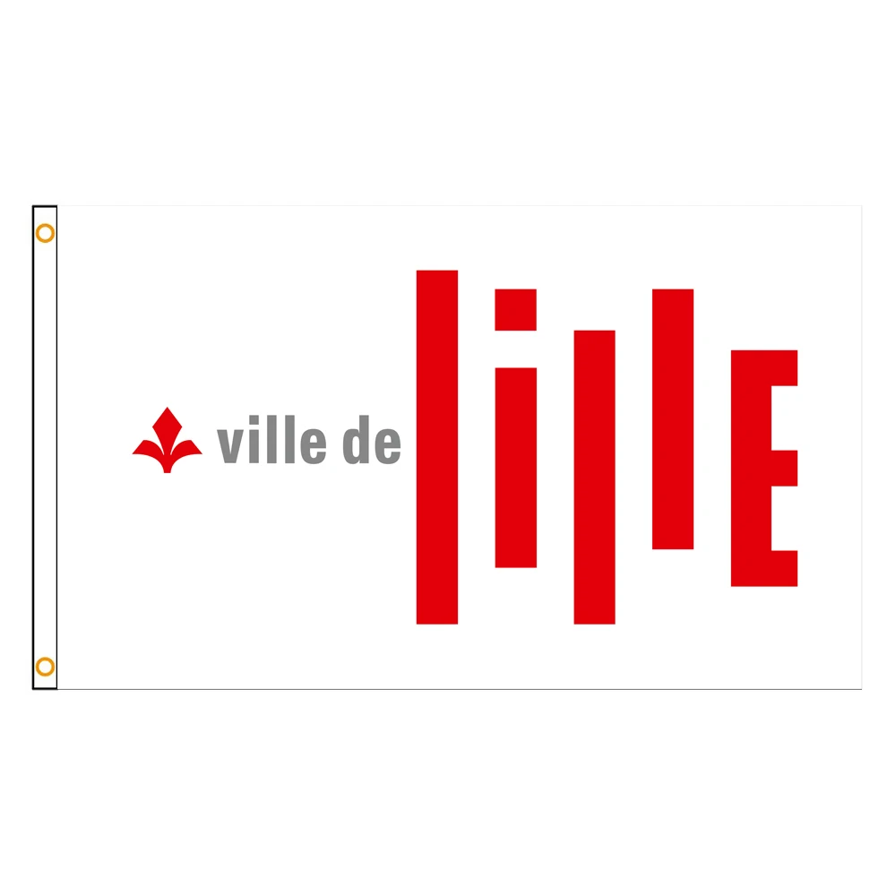 3x5 Ft Lille Flag Vivid Color and Fade proof a region in France Flags Polyester with Brass Grommets